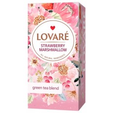 Чай зелений LOVARE "Strawberry marshmallow" 24,х1.5г пакет