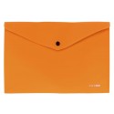 Папка-конверт А4 непрозора на кнопці діагональ,помаранчева
