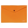 Папка-конверт А4 непрозрачная на кнопке диагональ, оранжевая