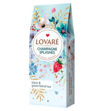 Чай LOVARE "Champagne splashes" бленд чорного та зеленого 80г, лист ( lv.01892 )