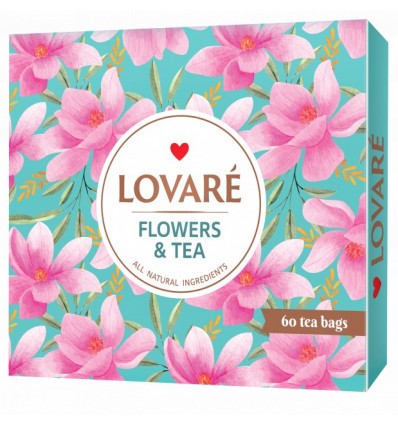 Чай ассорти LOVARE Flowers & Tea 12 видов пакетиков по 5 шт. ( lv.16171 )