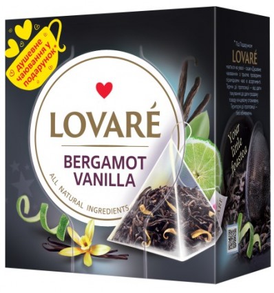 Чай чорний LOVARE "Bergamot vanilla" 15х2г, пакет