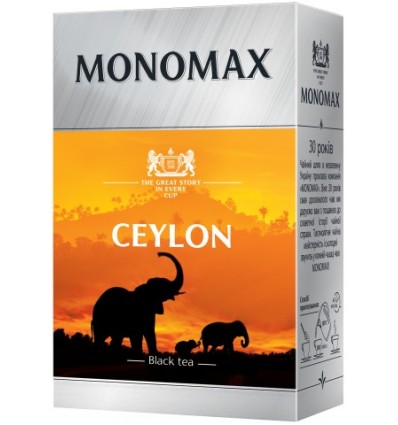 Чай чорний МОNOМАХ "CEYLON" 90г, лист ( mn.12203 )