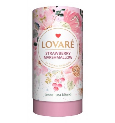 Чай зеленый LOVARE "Strawberry Marshmallow" 80г, лист
