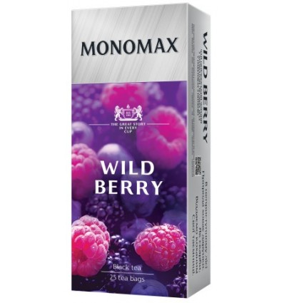 Чай черный МОНОМАХ "WILD BERRY" 25х1,5г пакет