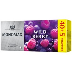 Чай черный МОНОМАХ "WILD BERRY" 45х1,5г пакет