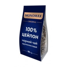 Чай чорний МОNOМАХ 100% CEYLON КРУПНОЛИСТОВИЙ 90г, лист ( mn.02035 )