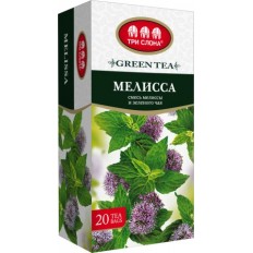 Чай зеленый ТРИ СЛОНА "Мелисса" 20х1,3г, пакет