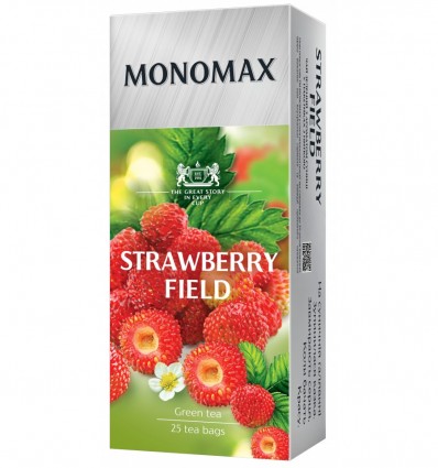 Чай зелений МОНОМАХ STRAWBERRY FIELD 25х1.5г пакет