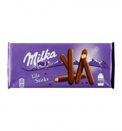 Печенье-палочки Milka Lila Sticks 112г