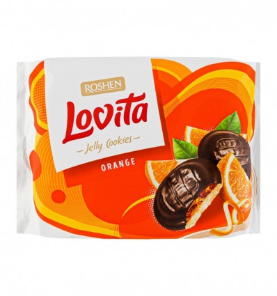Печенье Roshen Jelly Cookies Lovita Orange сдобное 420г