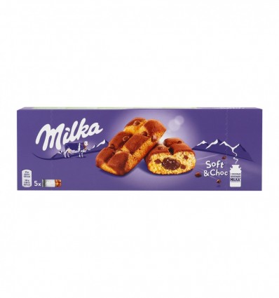 Пирожное Milka Soft&Choc бисквитное с шоколадной начинкой 175г