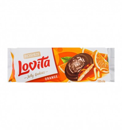 Печиво Roshen Jelly Cookies Lovita з желейною начинкою 135г