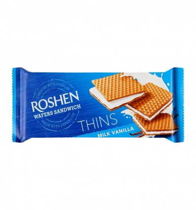 Вафли Roshen Thins Sandwich Milk-vanilla 55г