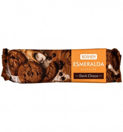 Печиво Roshen Esmeralda здобне з какао та кусочками глазурі 150г