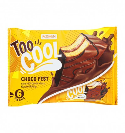 Тістечка Roshen Too Cool Choco Fest бісквітні 6х45г