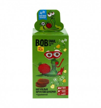 Набір Bob Snail Цукерки фруктові Яблуко-груша 20г+іграшка 1шт
