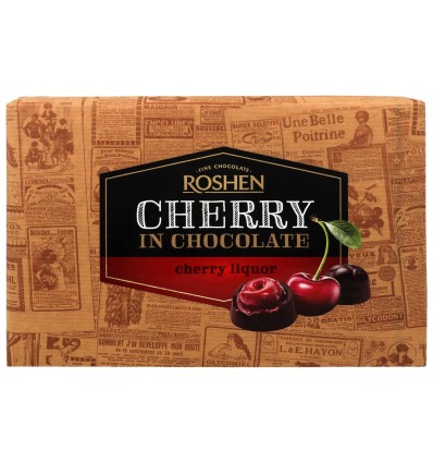 Конфеты шоколадные Roshen Вишня с вишневым ликером 155г