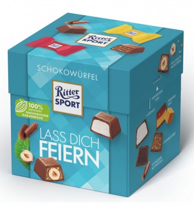 Цукерки шоколадні Ritter Sport Schokowurfel Lass Dich Feiern 176г