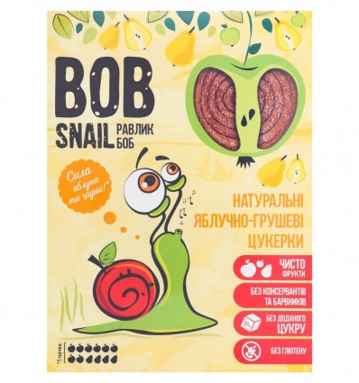 Конфеты Bob Snail натуральные яблочно-грушевые 120г