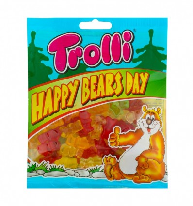 Конфеты Trolli Happy Bears Day жевательные фруктовые 100г