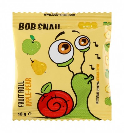 Цукерка Bob Snail Яблуко-груша натуральна фруктово-ягідна 10г