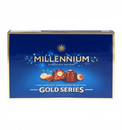Конфеты шоколадные Millennium Gold с ореховым пралине 205г