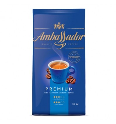 Кава у зернах Ambassador Premium пакет 1кг