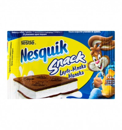 Тістечко бісквітне Nesquik Snack Lapte-мляко з молочною начинкою 26г