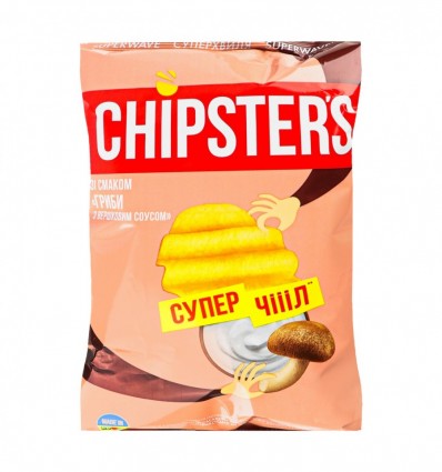 Чіпси Chipster`s Гриби з вершковим соусом картопляні 110г