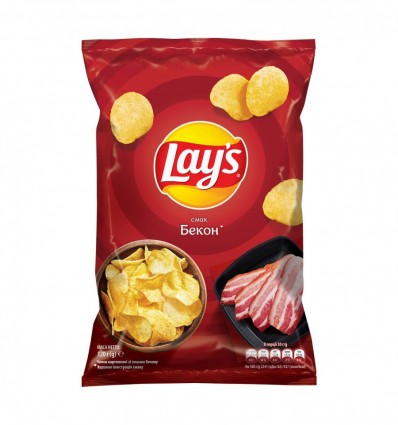 Чипсы Lay`s картофельные со вкусом бекона 120г