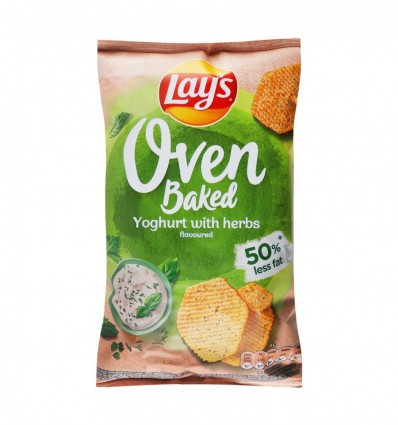 Чипсы Lay`s Oven Baked Yoghurt with herbs картофельные 125г