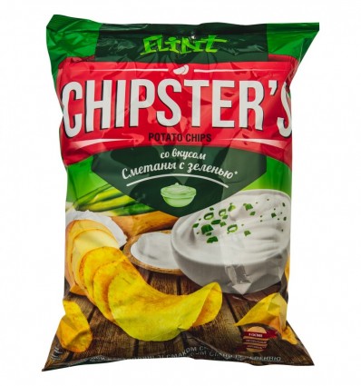 Чіпси Chipster`s Сметана із зеленню картопляні 130г