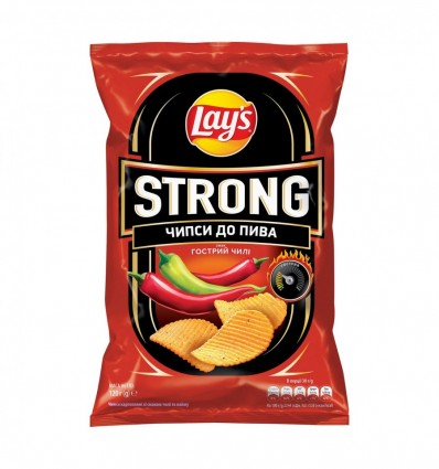 Чіпси Lay`s Strong картопляні зі смаком чилі та лайму 120г