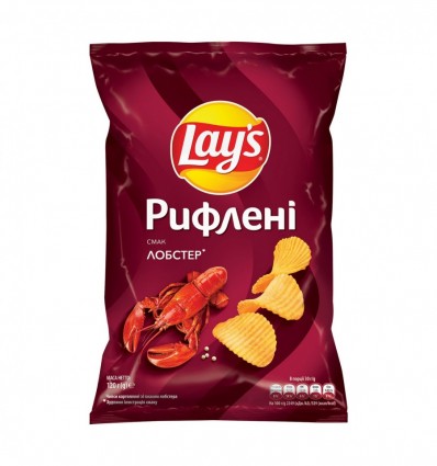 Чипсы Lay`s Рифленные картофельные со вкусом лобстера 120г