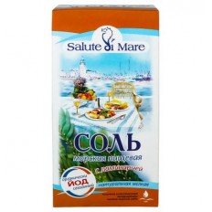 Сіль Salute Di Mare морська натуральна харчова з ламінарією помел №0 750г