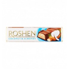 Батон Roshen молочно-шоколадный с миндалем 38г