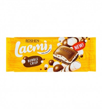 Шоколад Roshen Lacmi Bubble Crisp молочний пористий 85г