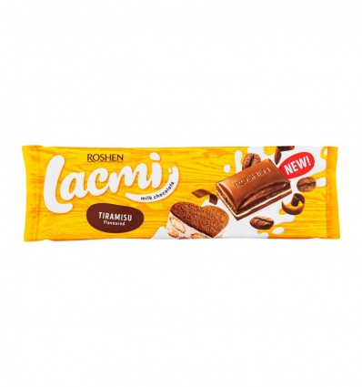 Шоколад Roshen Lacmi Tiramisu молочний з печивом 295г