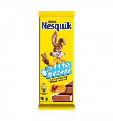 Шоколад Nesquik молочный с начинкой с молоком 100г