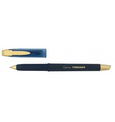 Ручка гелева Optima TORNADO синя
