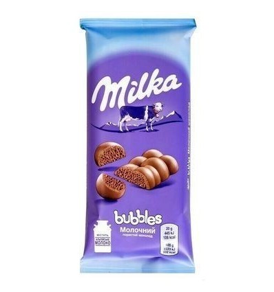 Шоколад Milka Bubbles молочный пористый 80г