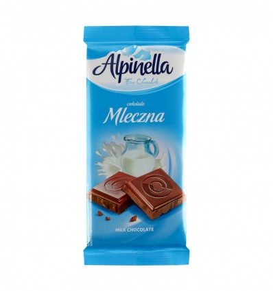 Шоколад Alpinella молочний 90г
