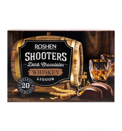 Цукерки Roshen Shooters Whiskey шоколадні 150г