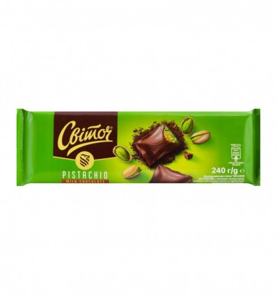 Шоколад Світоч Exclusive Pistachio молочний 240г