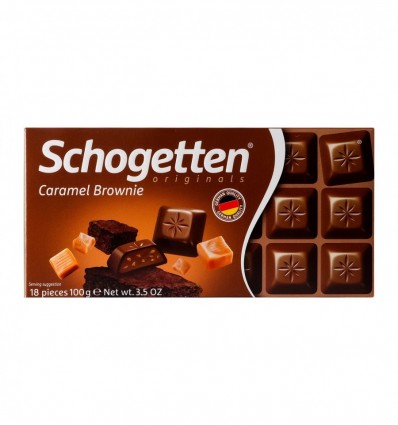 Шоколад Schogetten Caramel Brownie молочный 100г