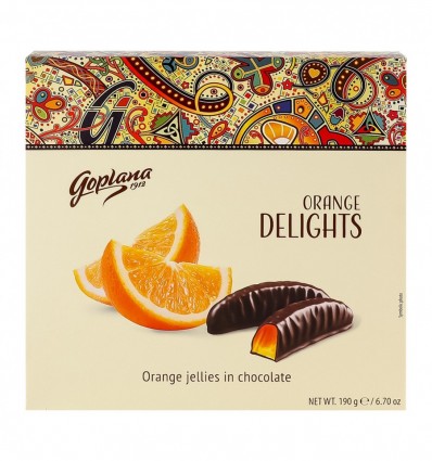 Мармелад Goplana Delights Orange жувальний у шоколаді 190г