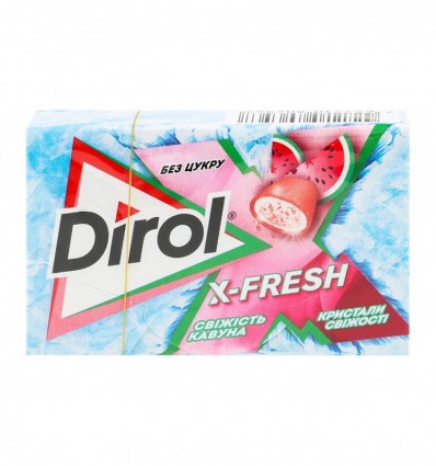 Жувальна гумка Dirol X-Fresh Свіжість кавуна без цукру 18г