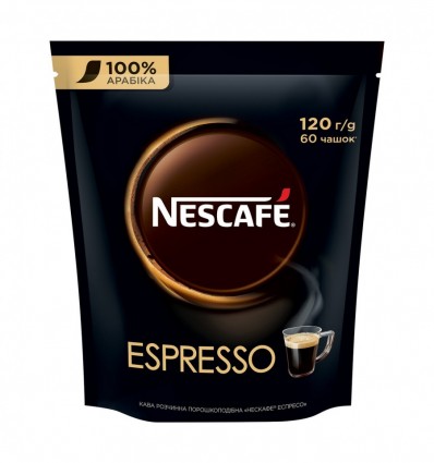 Кава Nescafé Espresso розчинна порошкоподібна 120г