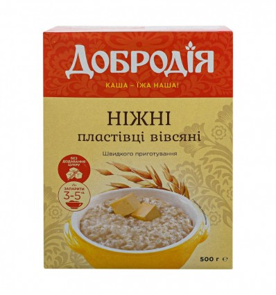 Пластівці вівсяні Добродія Ніжні 500г